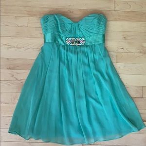BCBG Maxazria blue green dress